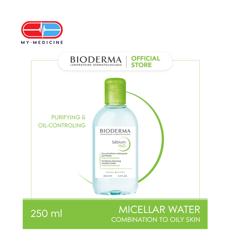 Bioderma Sebium H2O Purifying Micellar Water (Facial Non-Rinse Cleanser for Oily, Acne-Prone Skin)