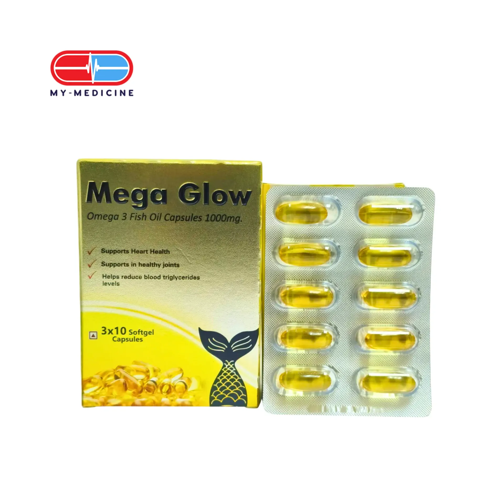 Mega Glow Omega 3 1000mg