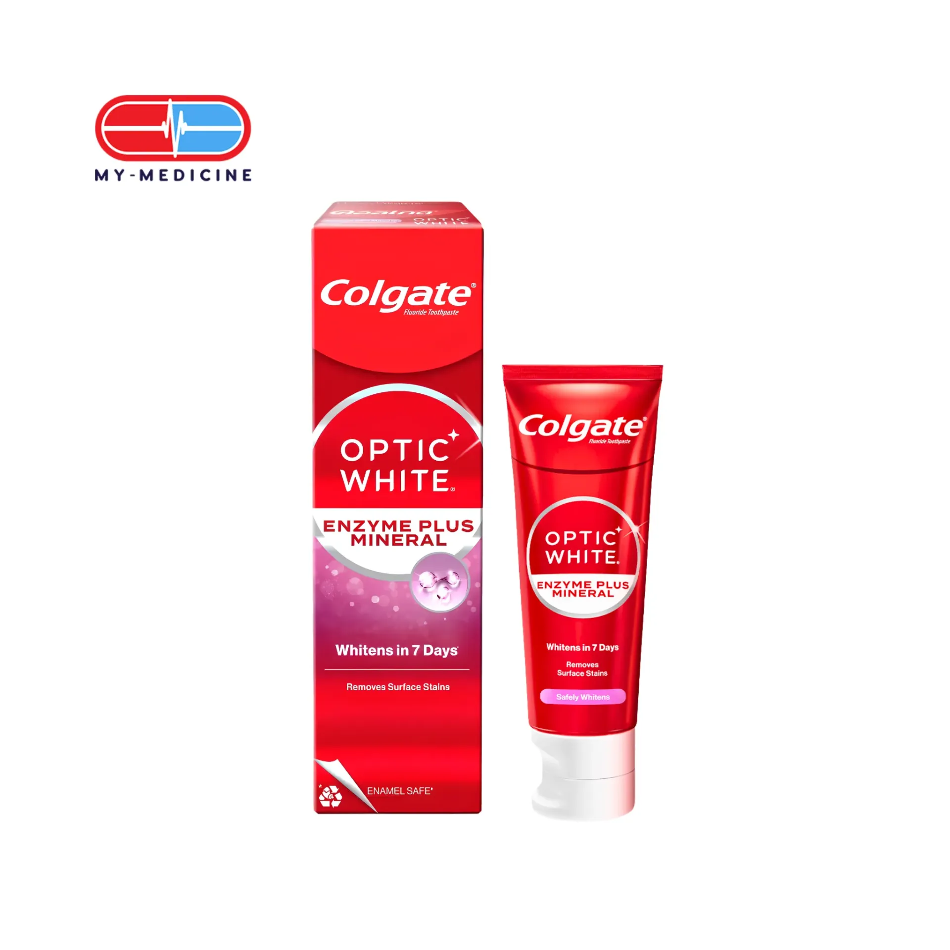 Colgate Optic White Enzyme Plus Mineral Whitens in 7 days 80g