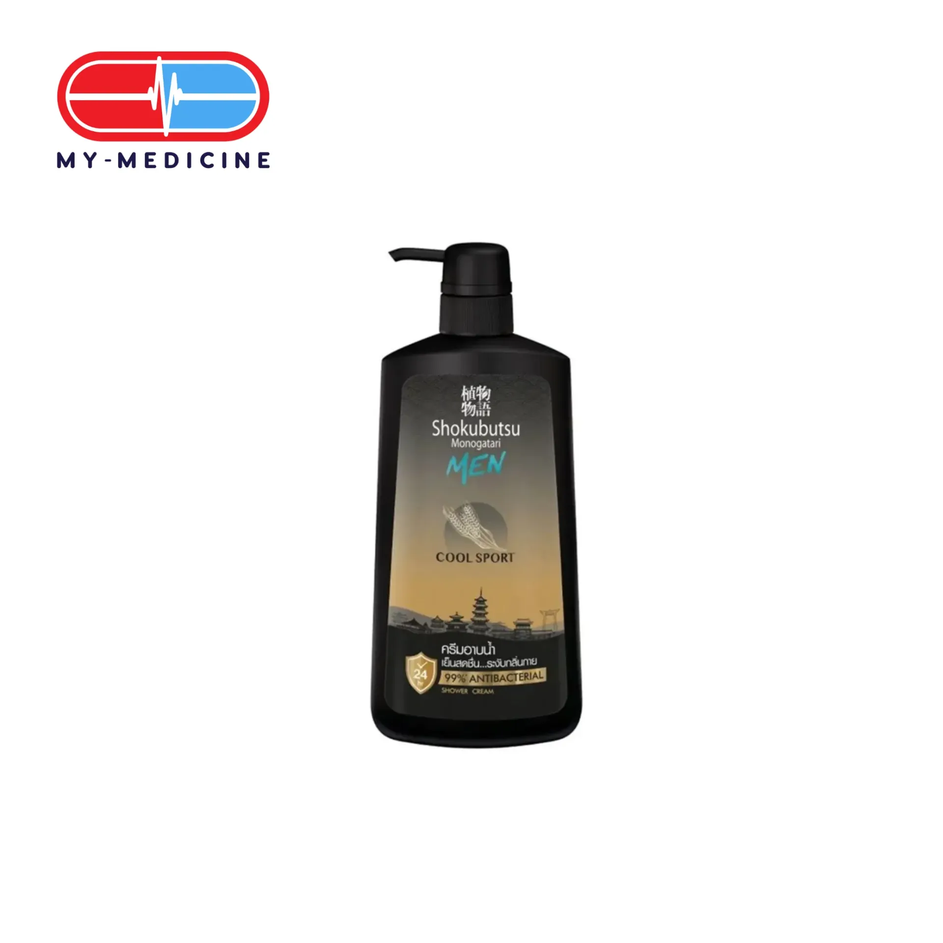 [CP040518] Shokubutsu Monogatari Men Cool Sport  Antibacterial Shower Cream 400ml