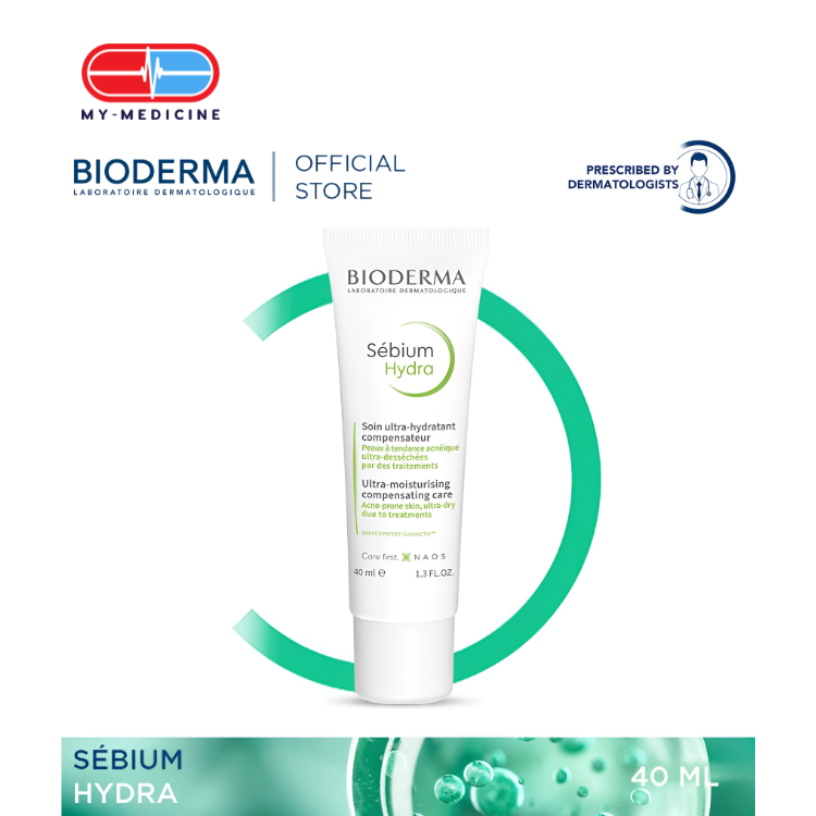Bioderma Sebium Hydra Nourishing and Ultra-moisturizing Compensating Care for Ultra-drying Acne Treatments - 40 ml