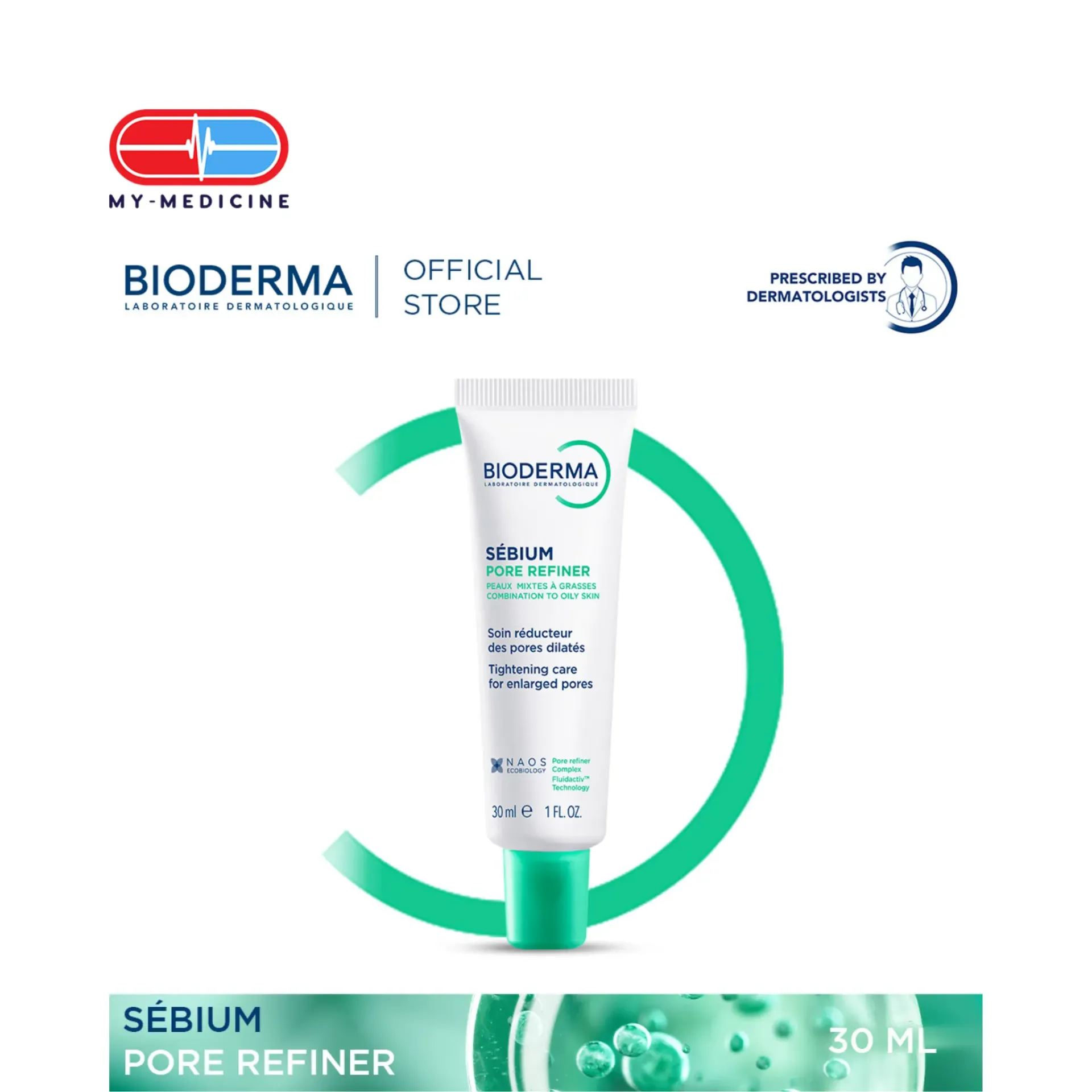 Bioderma Sebium Pore Refiner Pore Treatment Moisturizer (Oily to Acne-Prone Skin) - 30 ml