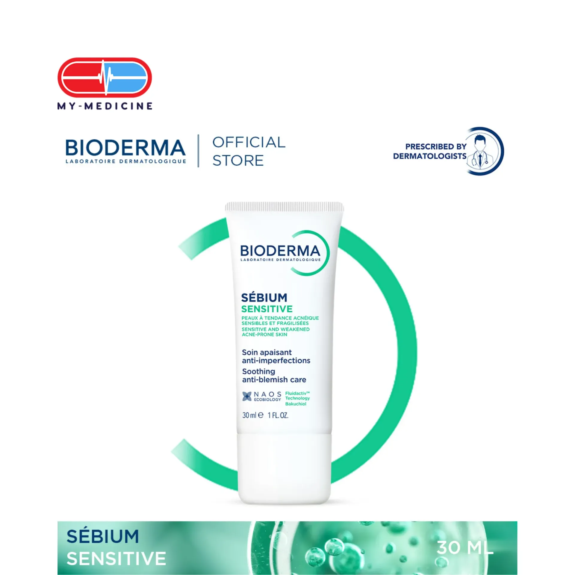 [CP040012] Bioderma Sebium Sensitive Soothing Acne Moisturiser (Acne-Prone Skin) - 30 ml