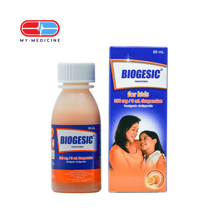 [MD110071] Biogesic Syrup 250 mg (Orange)
