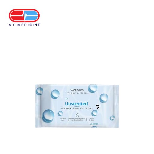[MA080226] Watsons Unscented Invigorating Wet Wipes (10's)