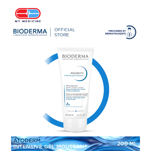 [CP040052] Bioderma Atoderm Intensive Gel Moussant Ultra-Nourishing Face & Body Cleansing Facial Foam (Very Dry, Sensitive Skin) - 200 ml