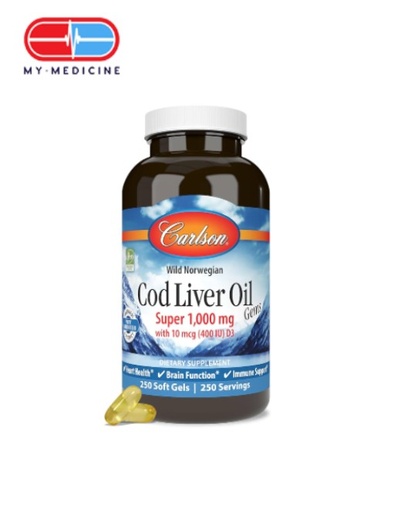 [MD131150] Carlson Labs Cod Liver Oil Gems Super 1000mg